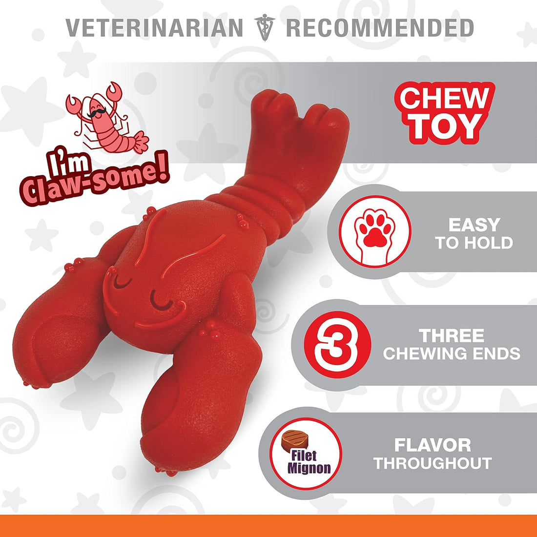 Nylabone Lobster Power Chew Toy for Dogs