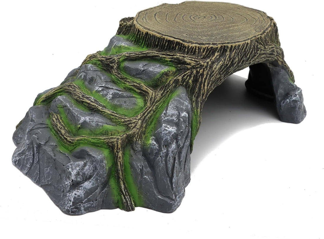 Resin Reptile Hideouts Cave Habitat Decor, B- Extra Large