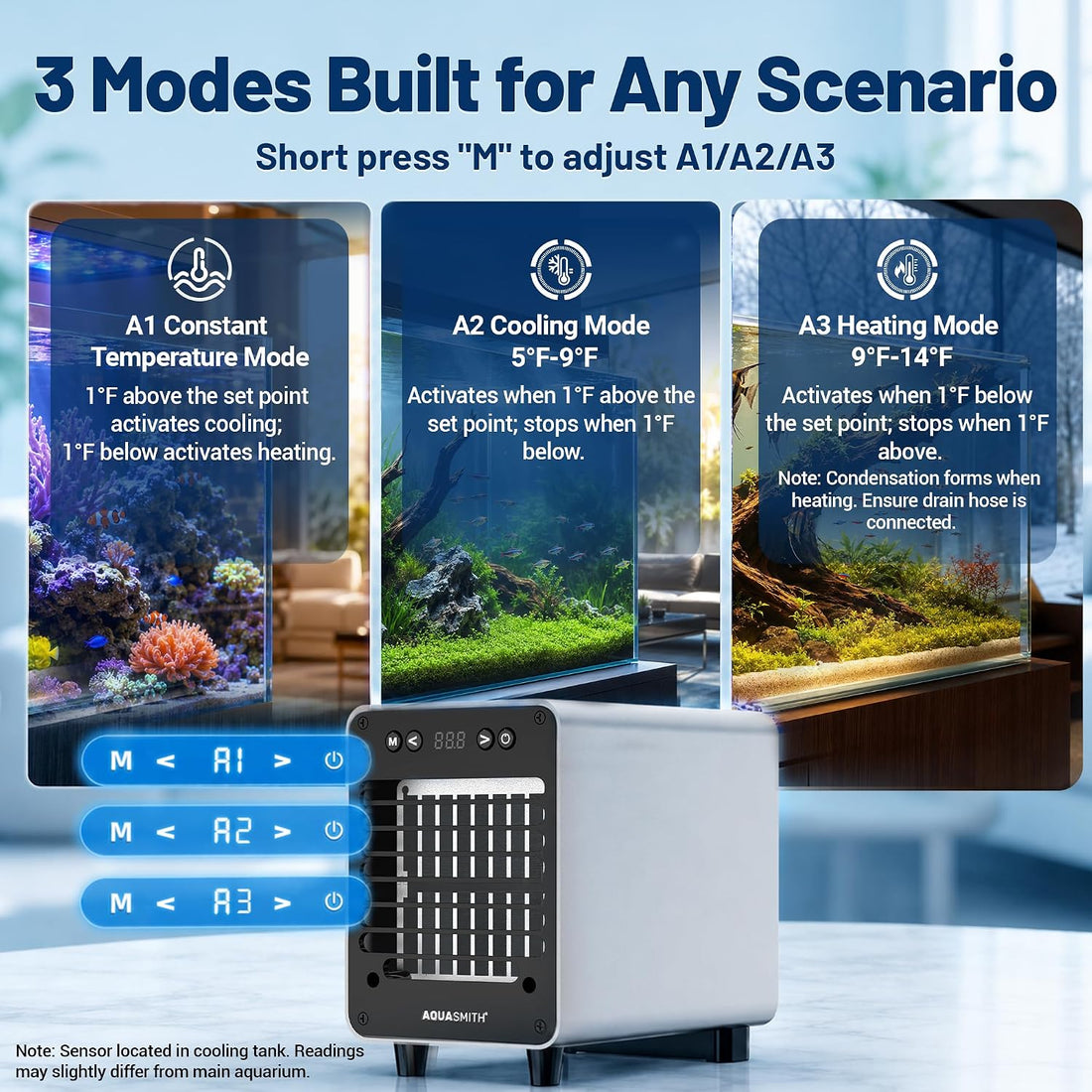 AQUASMITH Mini Aquarium Chiller Semiconductor Cooler & Heater