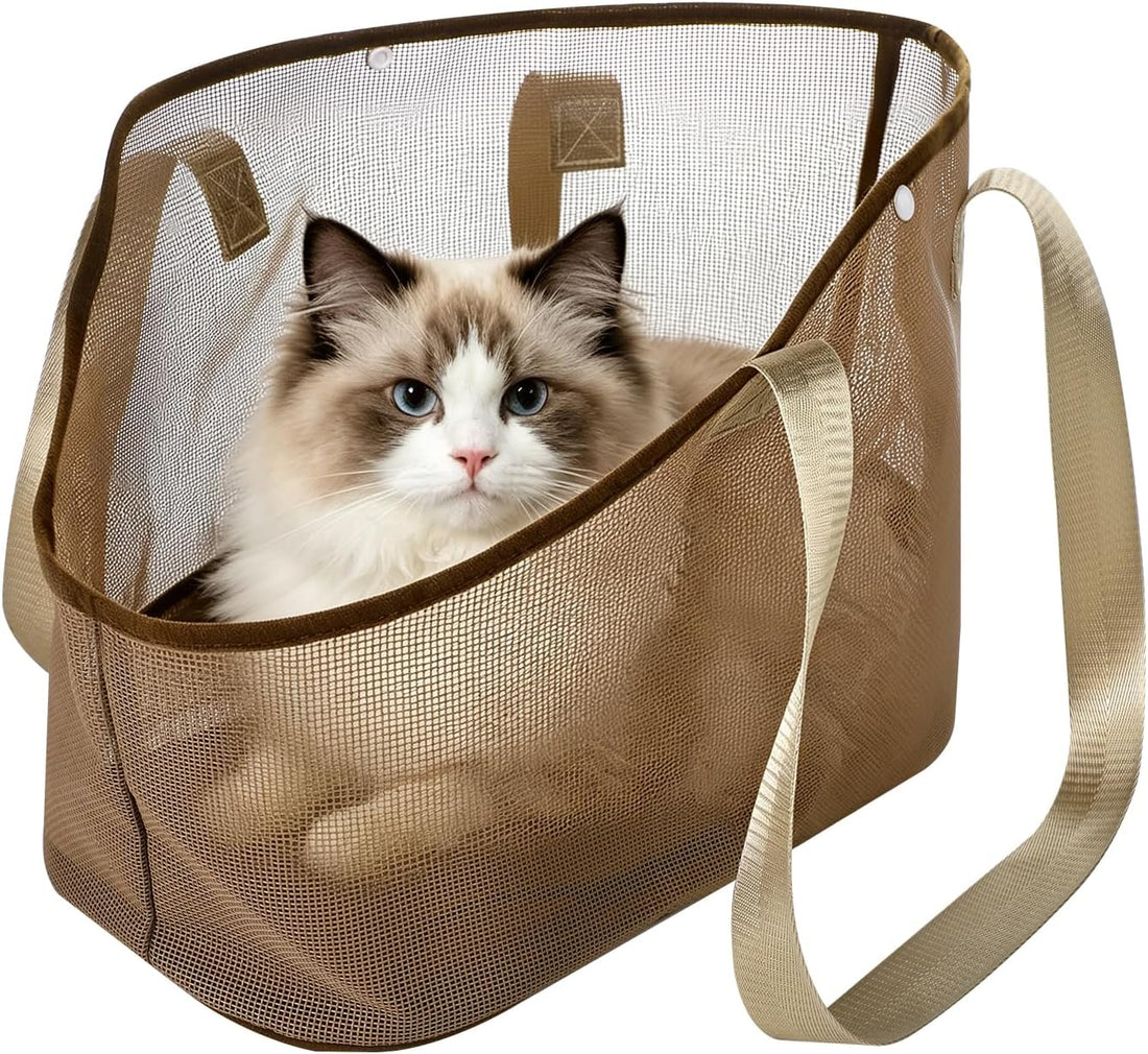 Mesh Dog Tote Carrier Breathable Pet Purse Bag Cat Sling Handbag