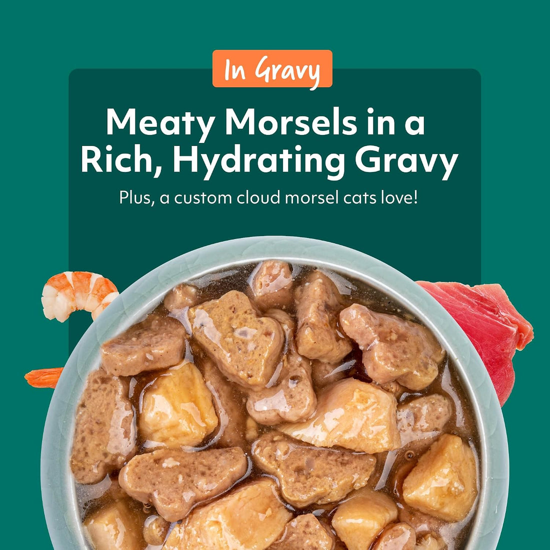 Wet Cat Food, Savory Protein Selection, Grain Free Morsels, 3oz