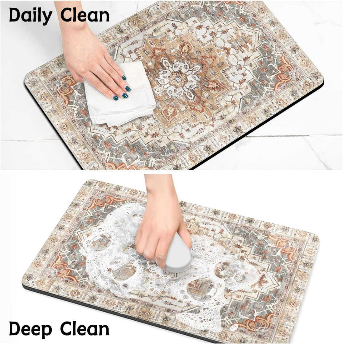Pet Food Mats for Floor, Absorbent Dog Mat for Food and Water