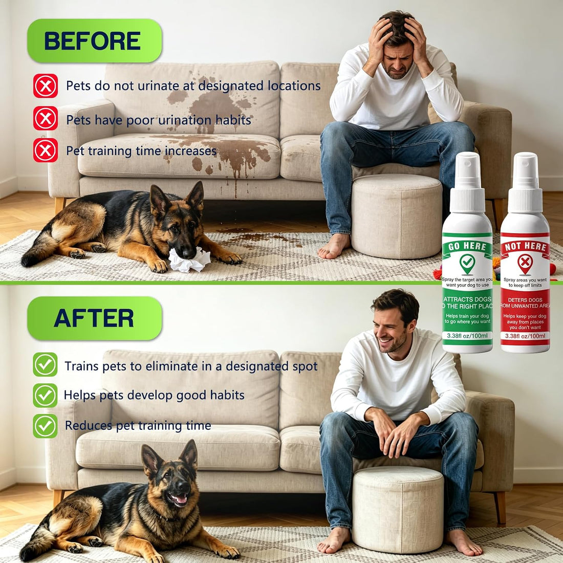 QHZ Potty Training Spray for Dogs and Puppies