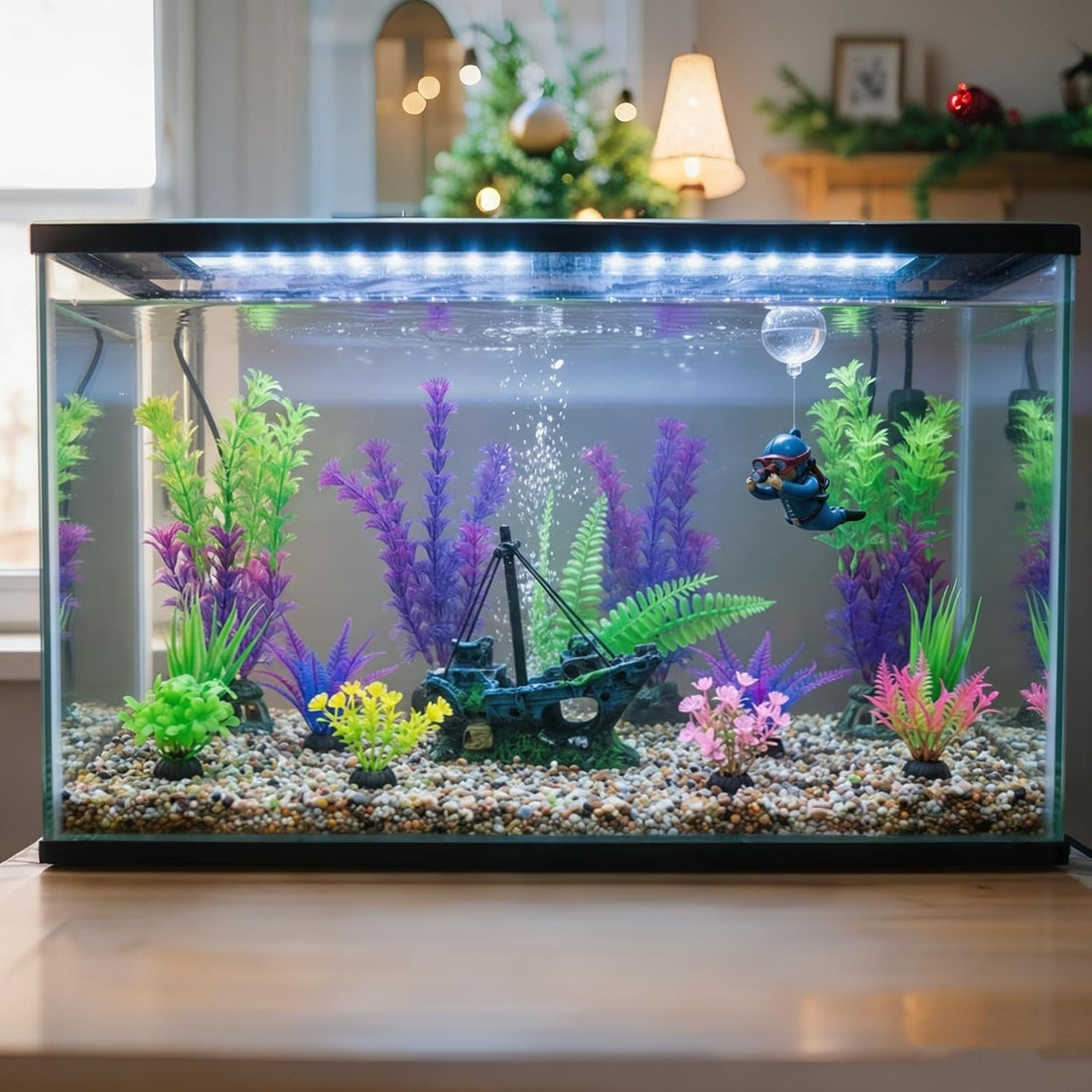 Ameliade Fish Tank Decorations & Aquarium Plastic Plants Accessories