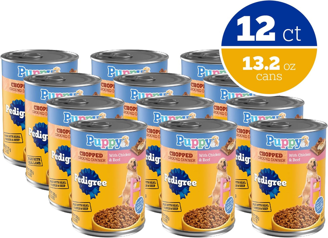 Pedigree Puppy Chopped Ground Dinner Wet Puppy Food with Chicken