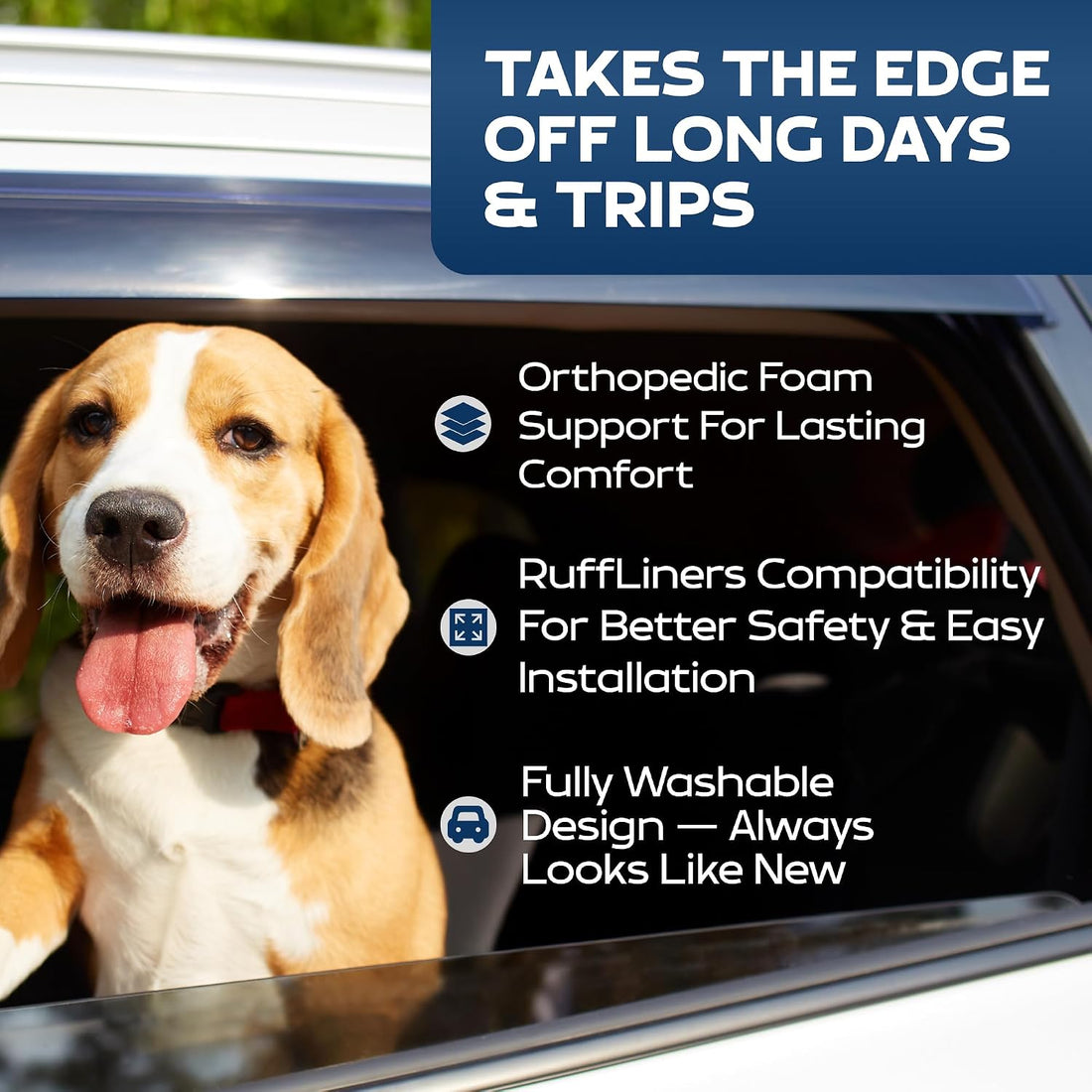Ruff Liners Dog Bed for Car Back Seat - As Seen on Shark Tank