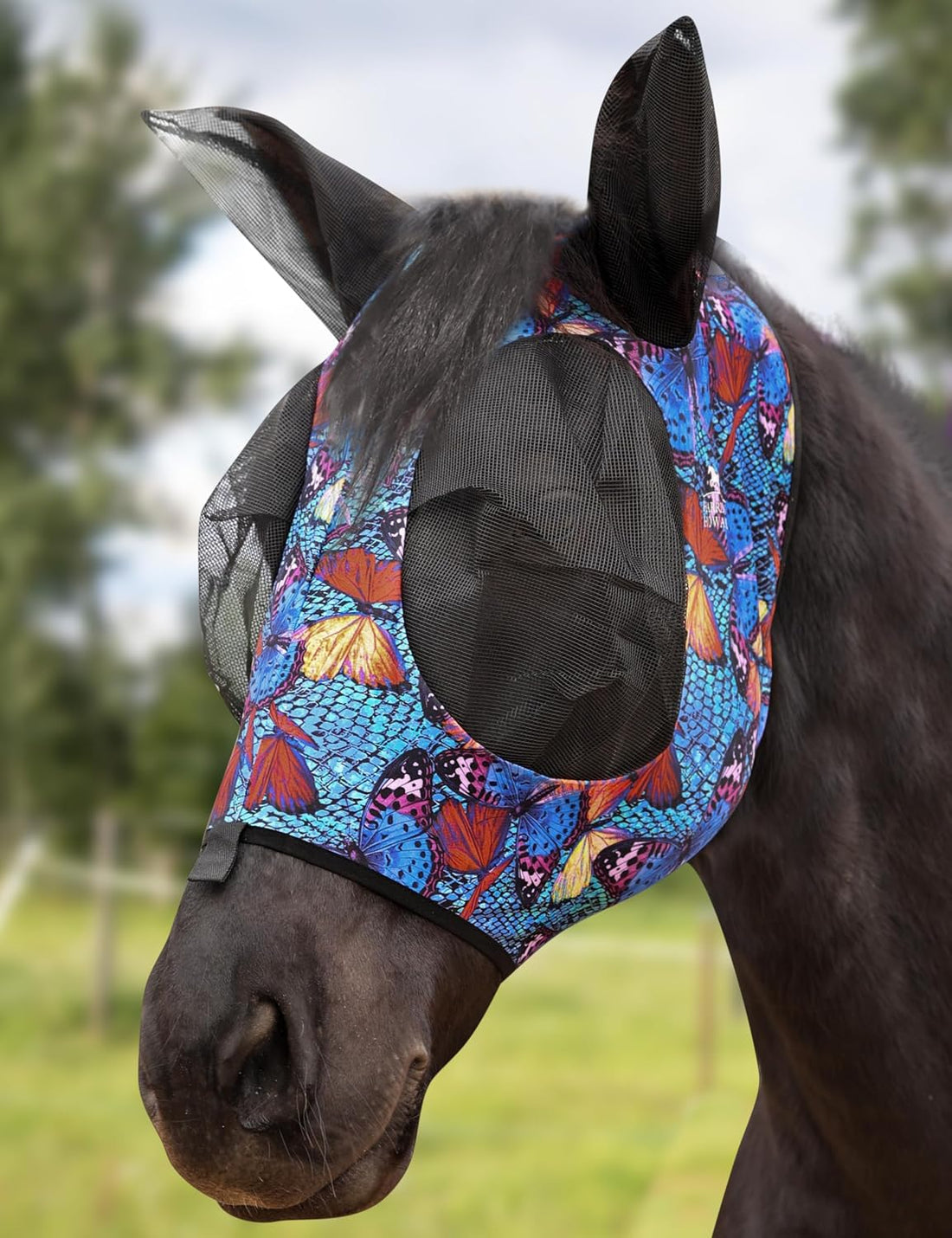 Harrison Howard Stretch Fly Mask with Forelock Opening and Patterns