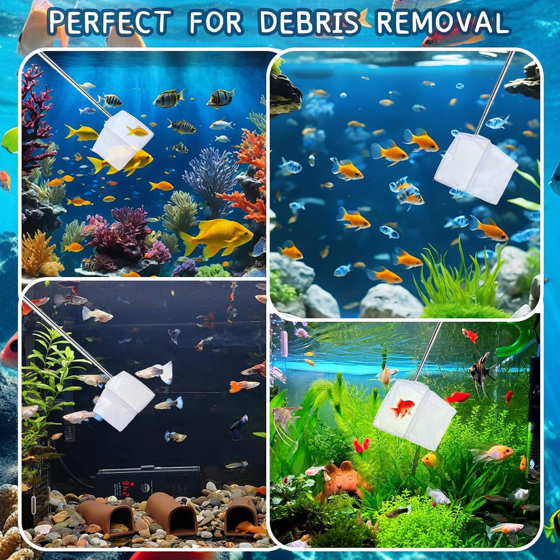 1PCS Fish Net for Aquarium,4'' Fine Mesh Aquarium Net