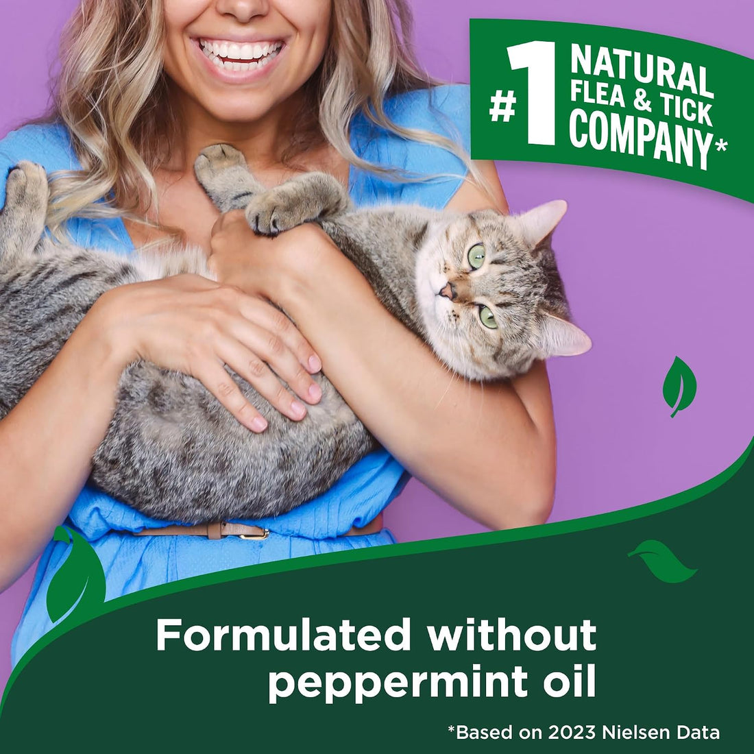 Vet's Best Waterless Flea & Tick Bath for Cats, Plant-Based, 8 oz