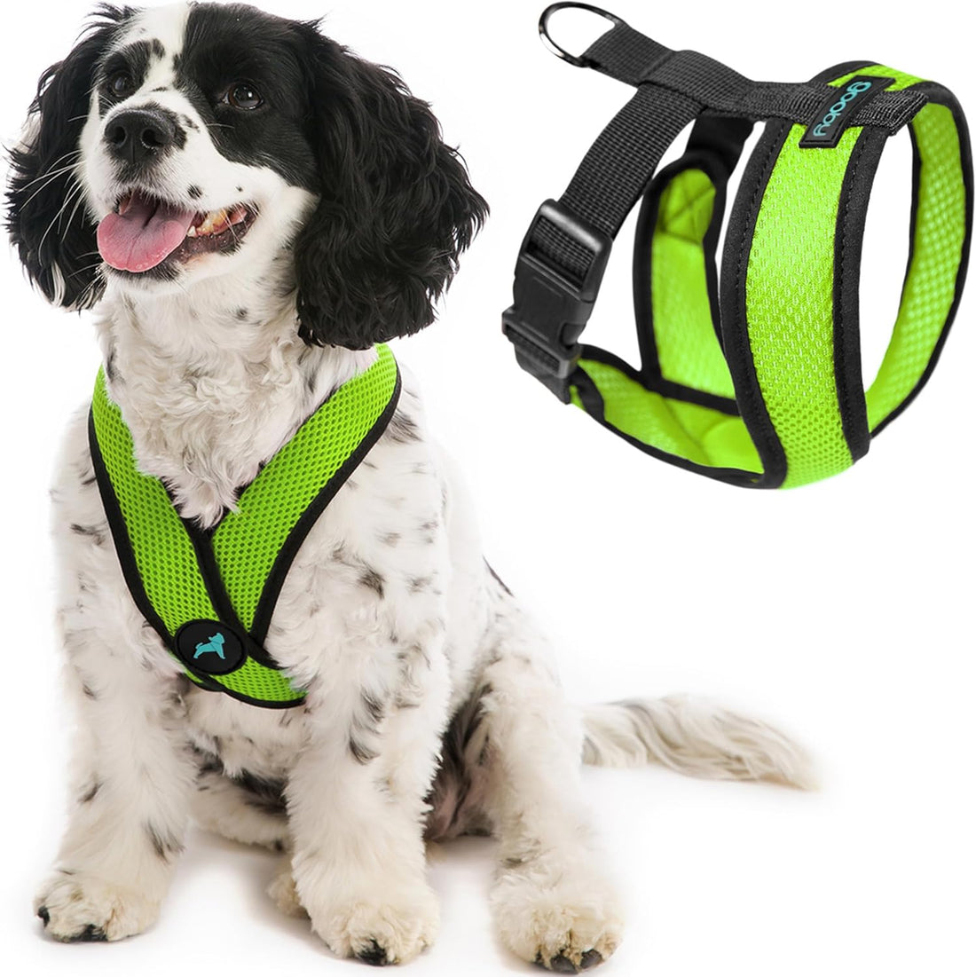 Gooby Comfort X Head-in Dog Harness, Choke-Free, Blue, Medium