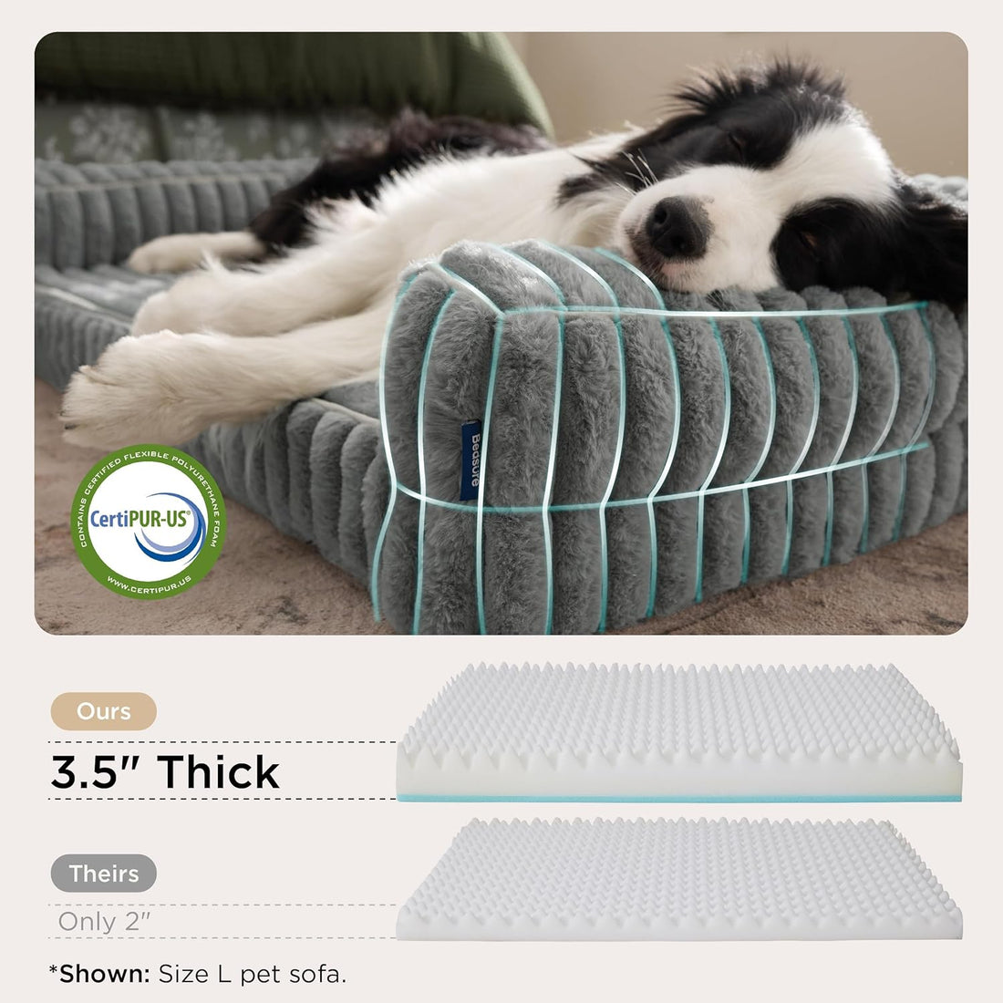 Bedsure ComfyFleece™ Orthopedic Dog Beds Large Sized Dog