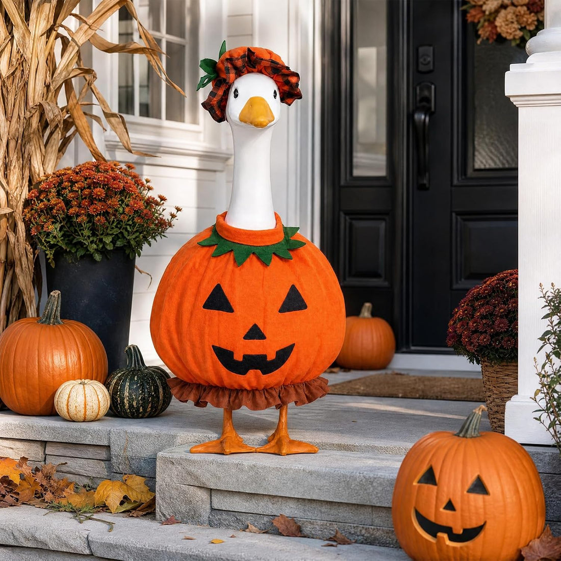 Halloween Witch Porch Goose Outfit With Hat Cape for 23'' Goose