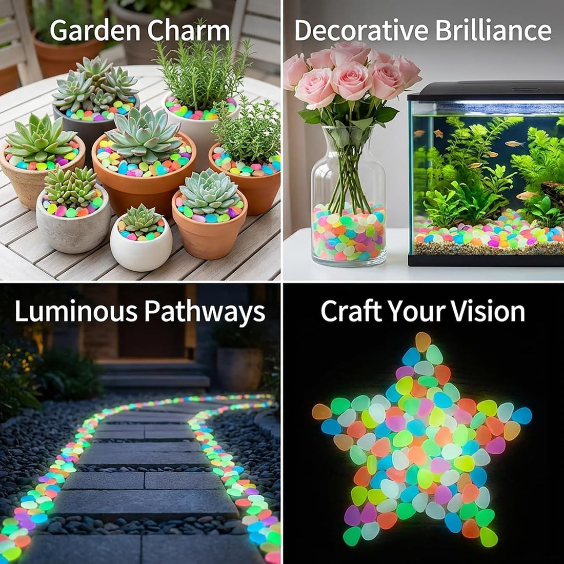 Sukh 200 PCS Luminous Stones Rocks