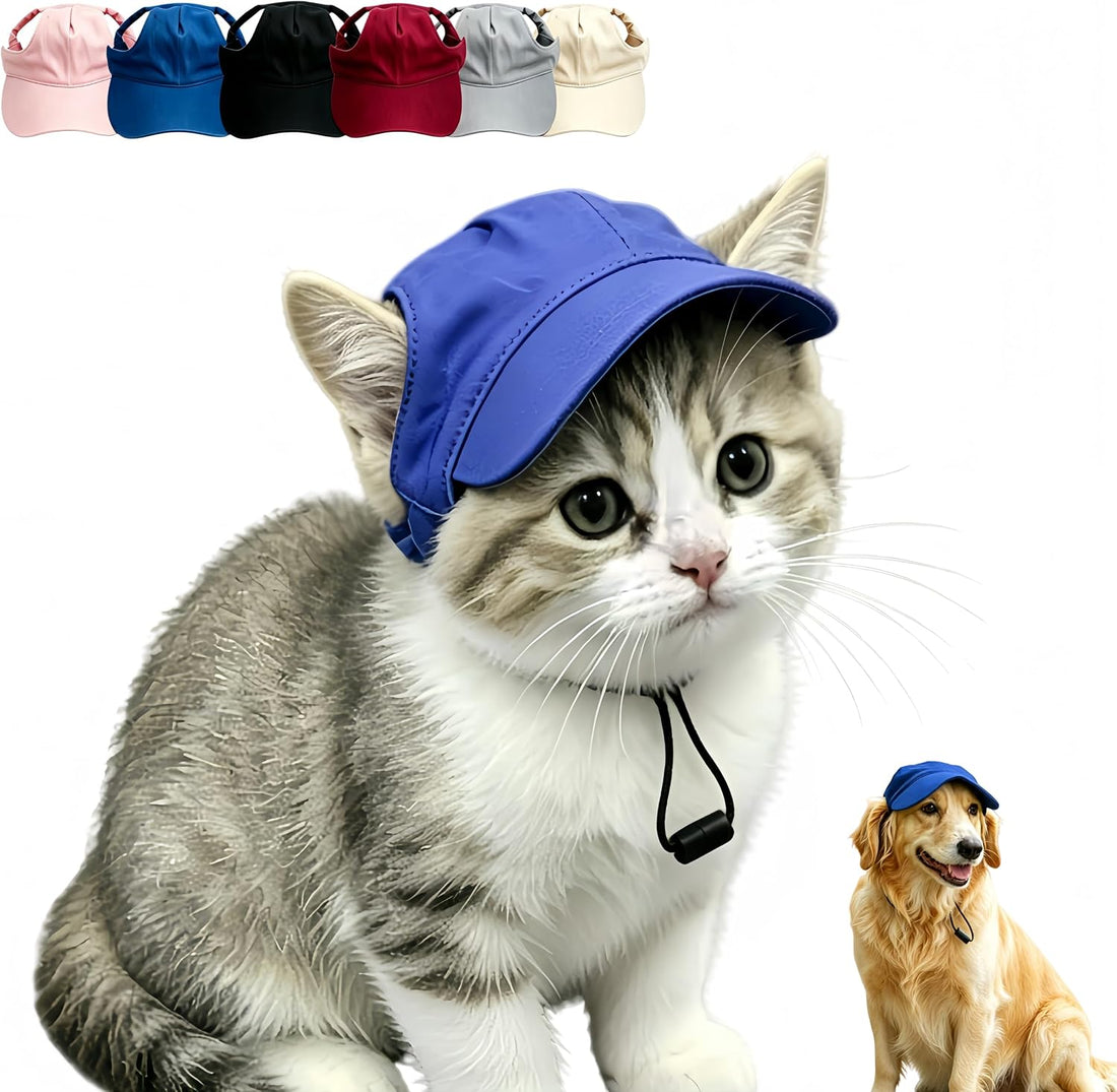 Dog Baseball Sun Hat, Breathable Cotton Canvas Pet Visor Hat