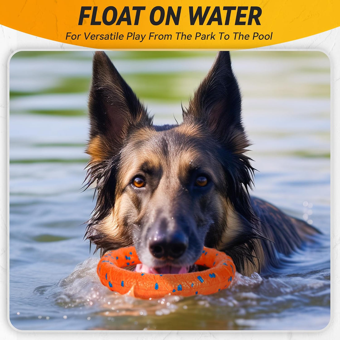 FUSOTO Dog Ring Toy, Indestructible Flying Discs for Throwing Catching