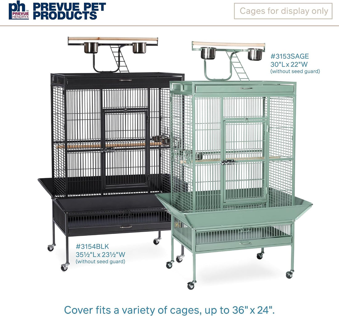 Prevue Pet Products Large Playtop Bird Cage Cover - Black, Size Large