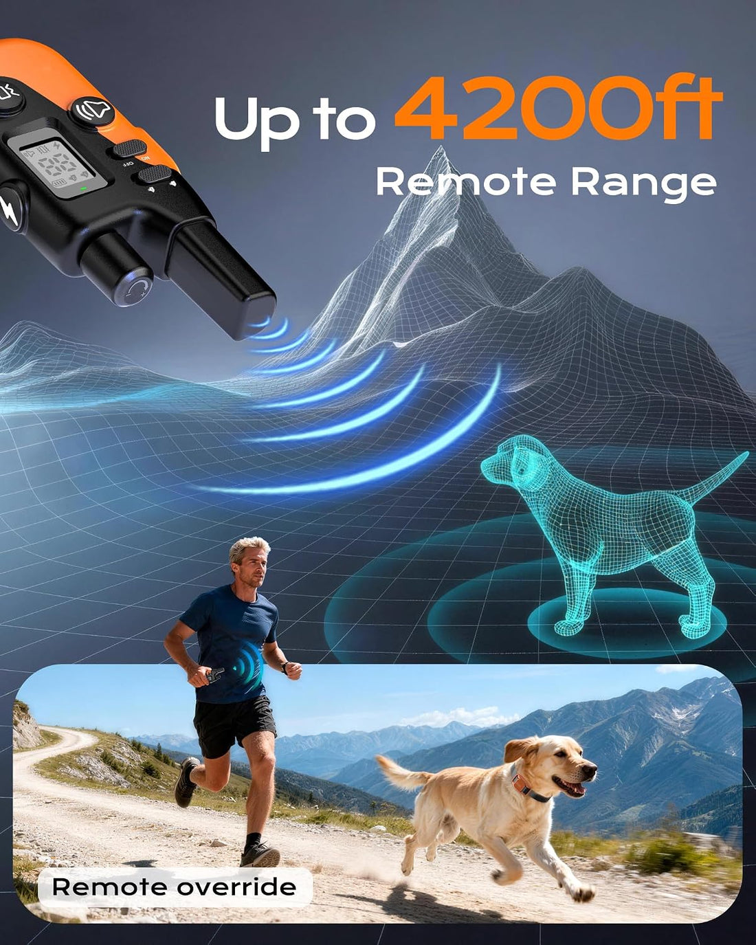 Shock Collar for Dogs- 4200FT LED Light Dog Training Collar
