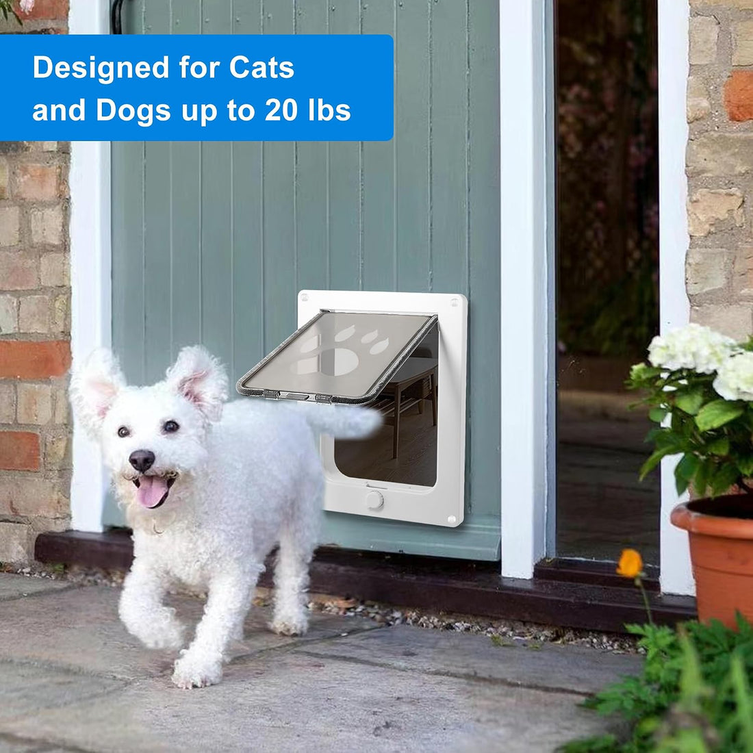 CEESC Large Dog Door, Snap-in Closing Panel, Up to 80 lbs, Durable