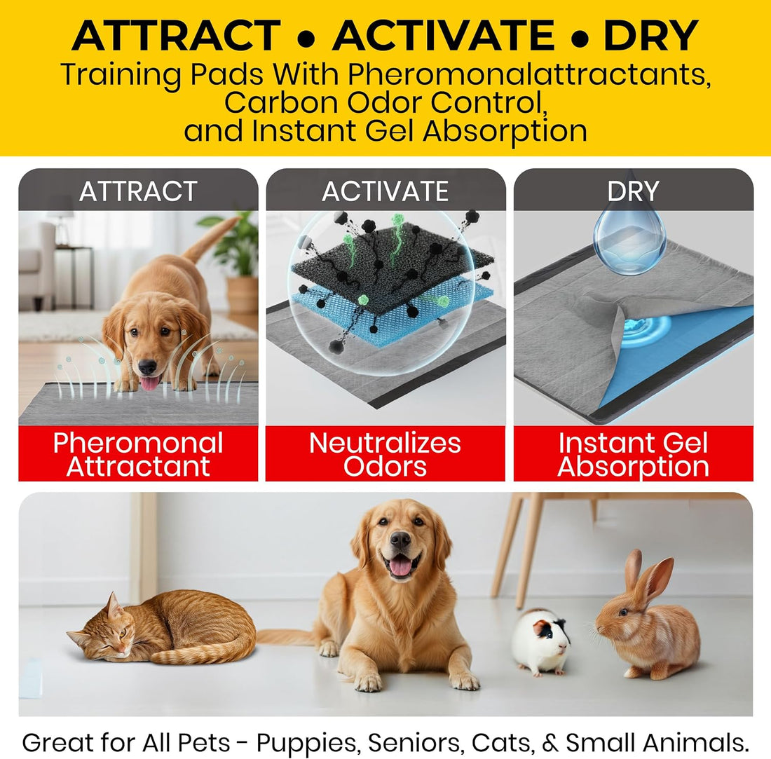 Glad for Pets Black Charcoal Puppy Pads