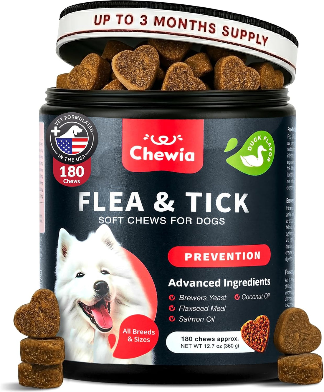 Dog Flea and Tick Treatment Chews - Flea and Tick Prevention for Dogs