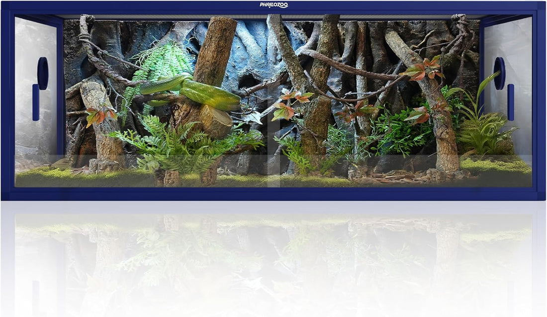Phailozoo 120 Gallon Reptile Tank, Stackable 4x2x2 Reptile Enclosure