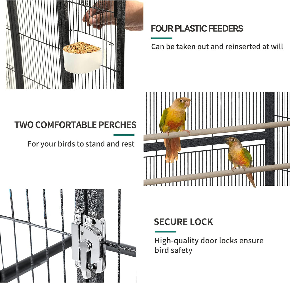 YITAHOME 53.9 inches Metal Bird Cage for Parakeets