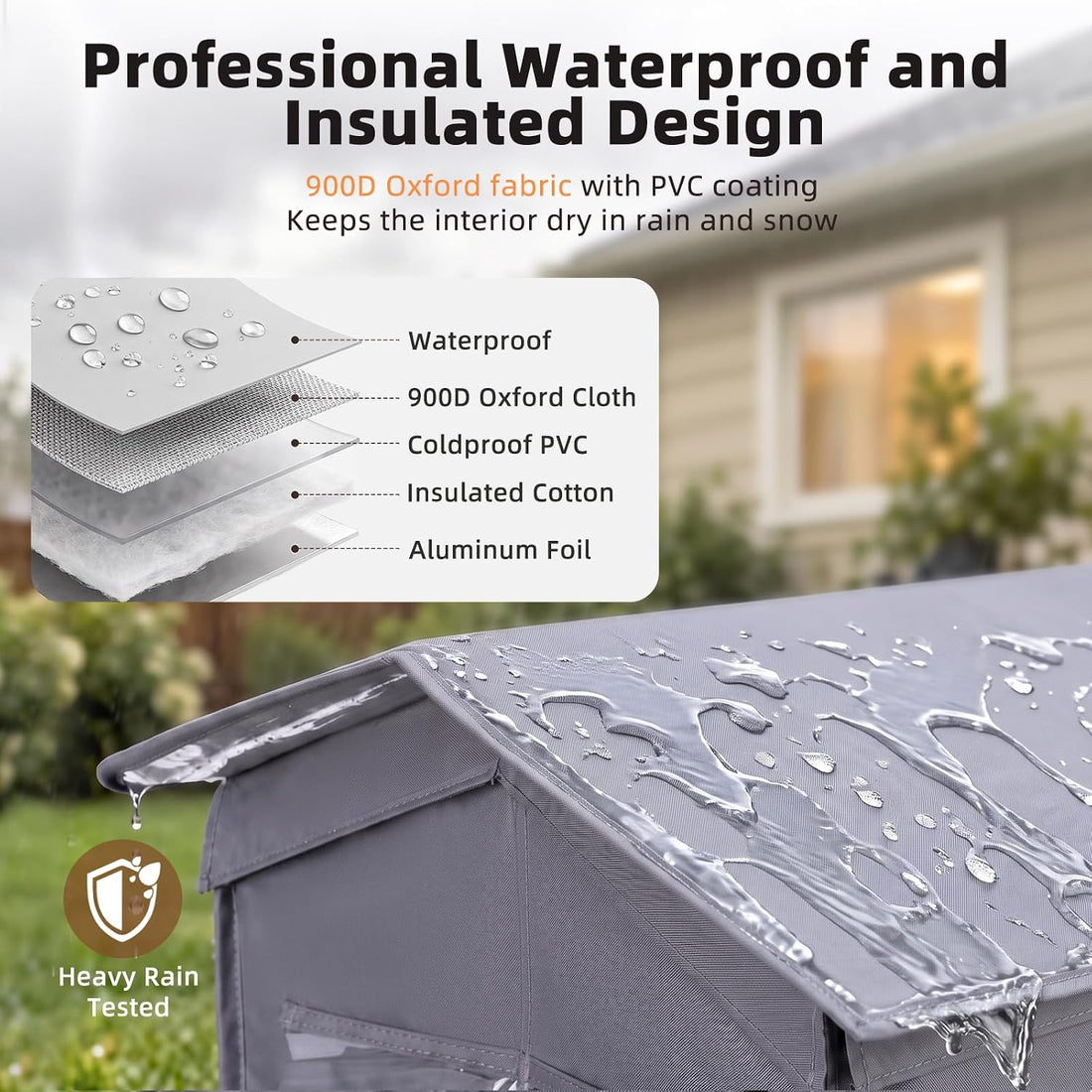 GASUR Heated Outdoor Cat House Weatherproof,Insulated Cat House