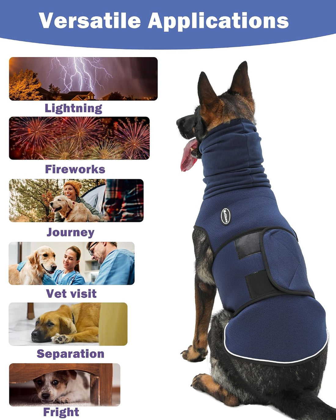 Meifsou Dog Anxiety Vest with Hood