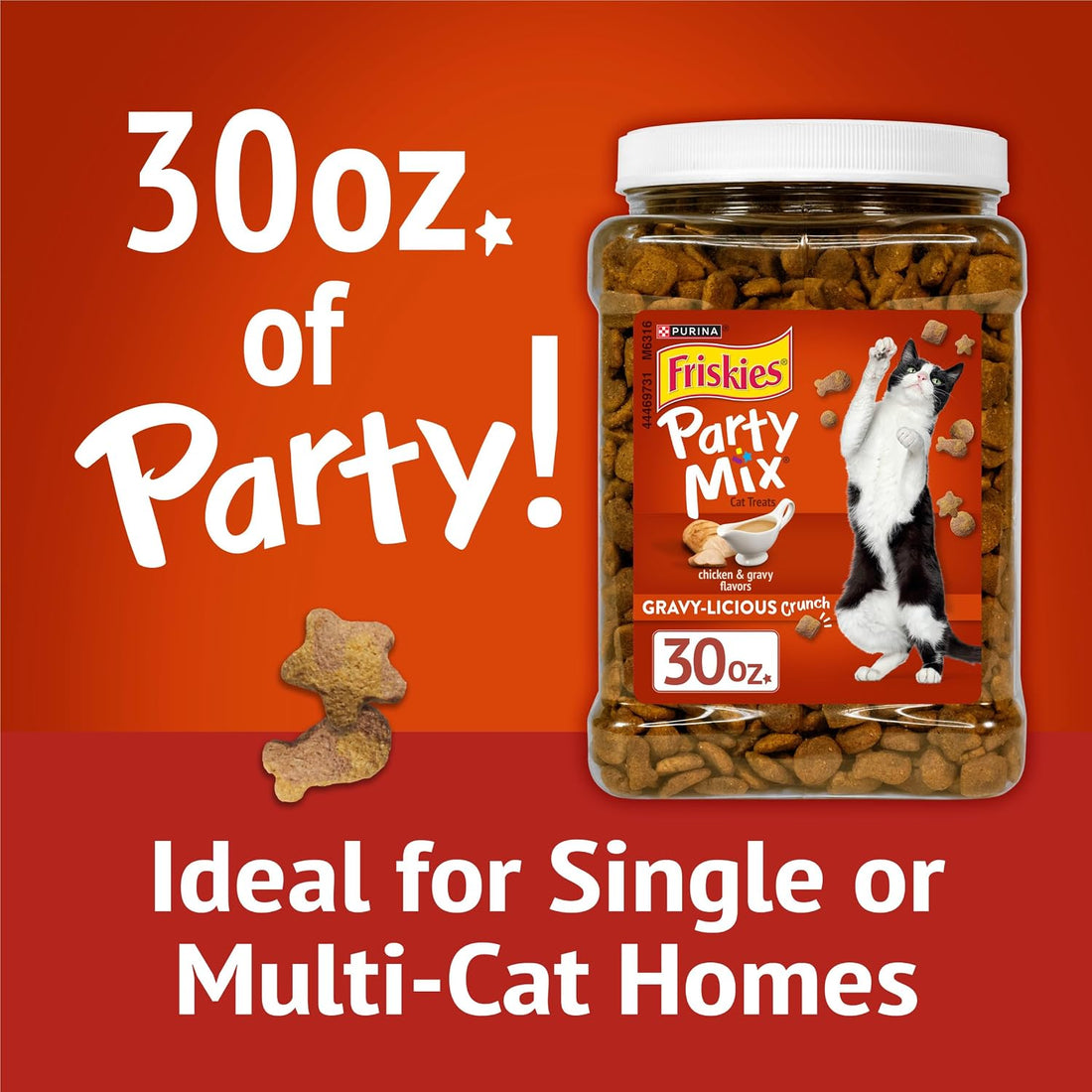 Purina Friskies Party Mix Gravy-Licious Crunch Chicken and Gravy