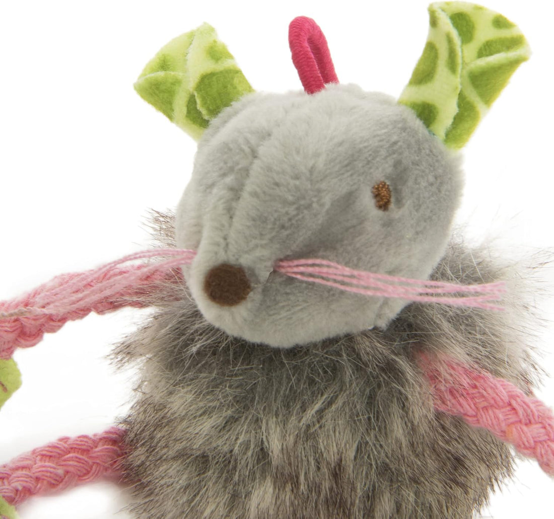 SmartyKat Bouncy Mouse Bungee Dangler Plush Cat Toys - Multi Color