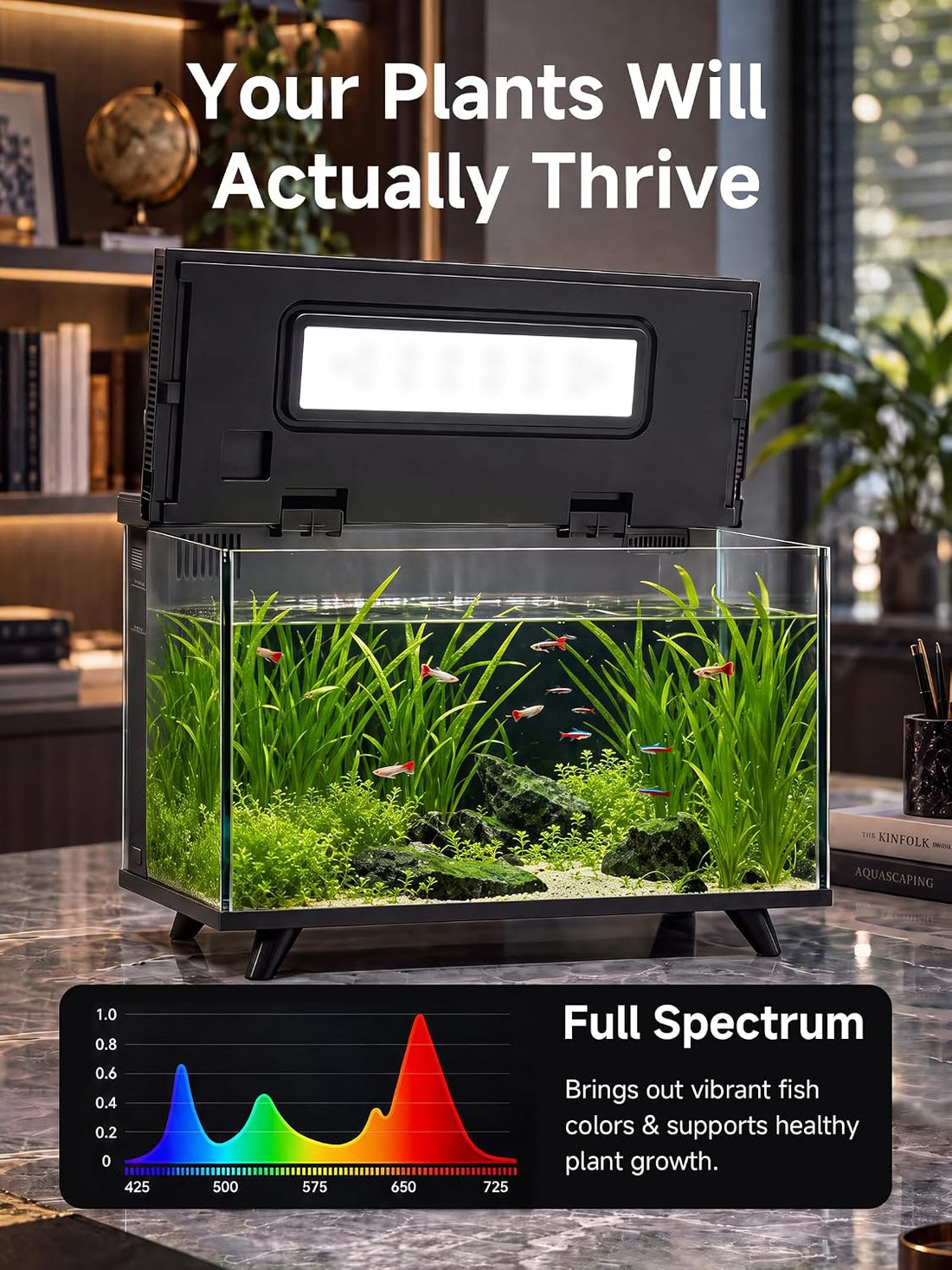 M1 5 Gallon Smart Fish Tank, App-Controlled Betta Aquarium Kit