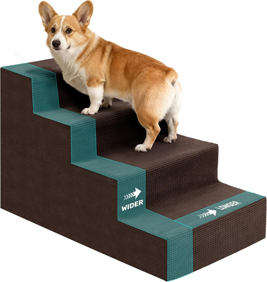 Dog Steps for Bed, 18" H Dog Stairs for Small Dogs