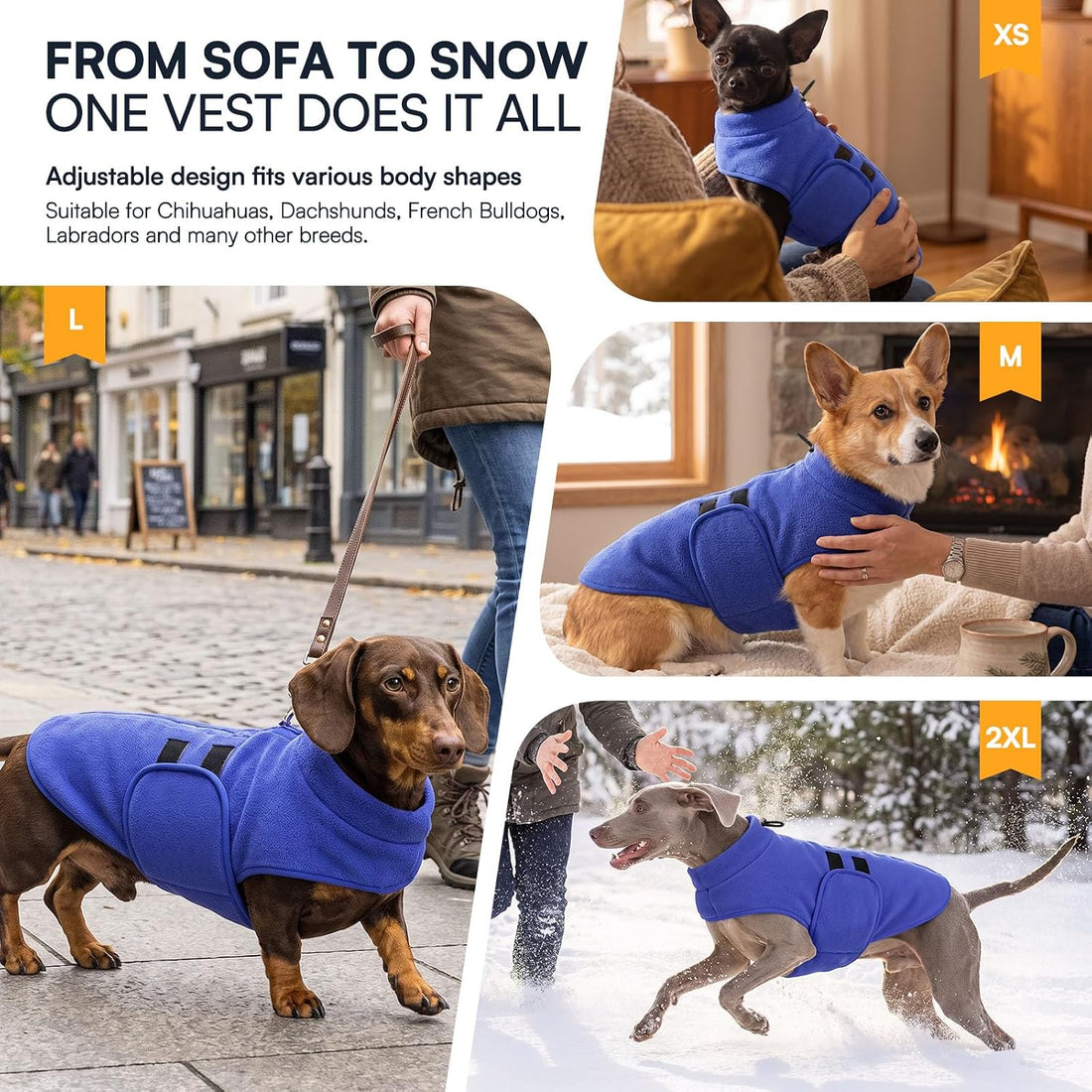 Queenmore Small Dog Sweater,Fleece Dachshund Sweater Jacket
