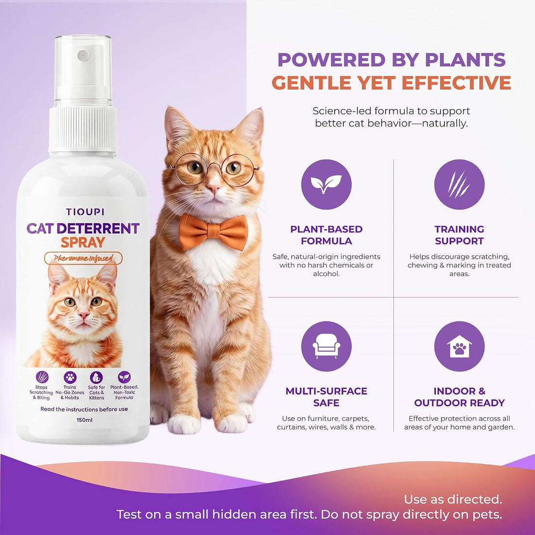 TIOUPI Cat Deterrent Spray – Natural Pheromone-Infused Anti-Scratch