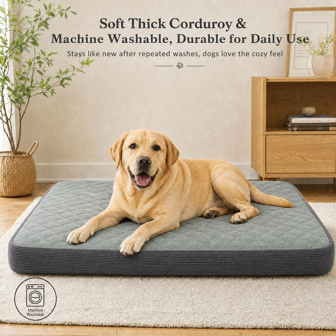 Waterproof Dog Bed Cover,Easy Replacement Cover,Dark Grey 54x44