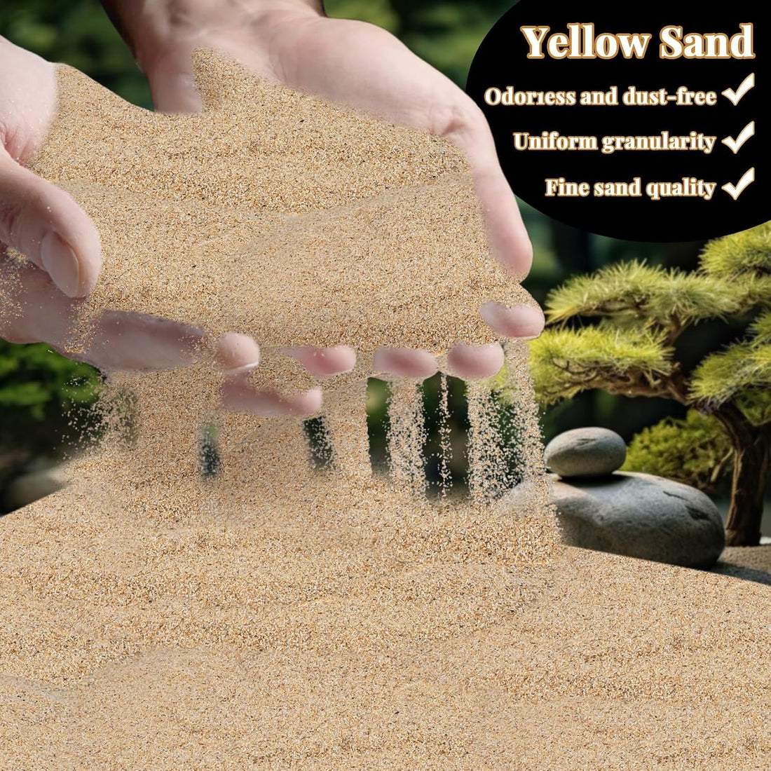 RAINFLOW 15oz Fine Yellow Sand for Crafts