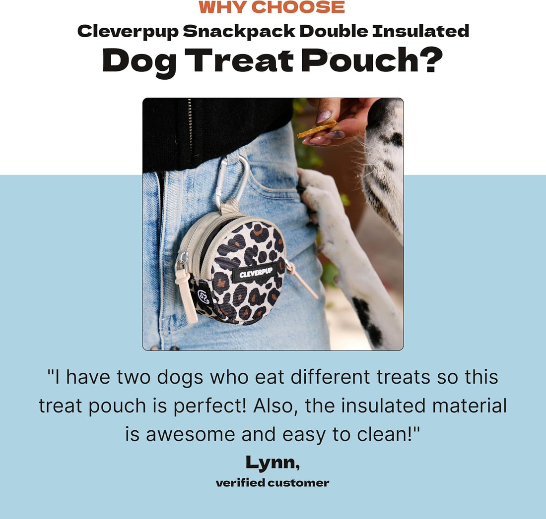 Cleverpup Snackpack Double Insulated Dog Treat Pouch
