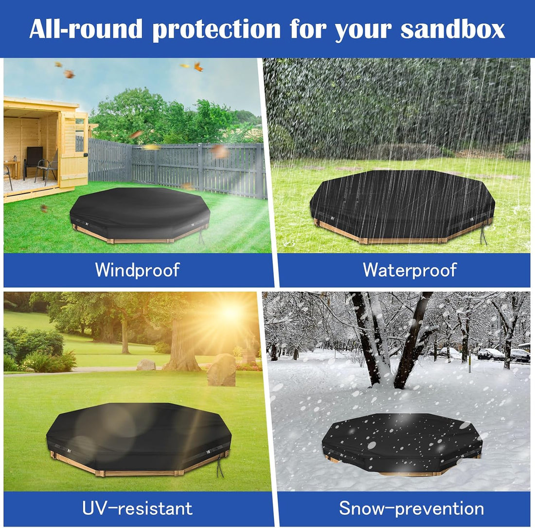 Kasla Octagon Sandbox Cover, 64" L×56" W×9" H