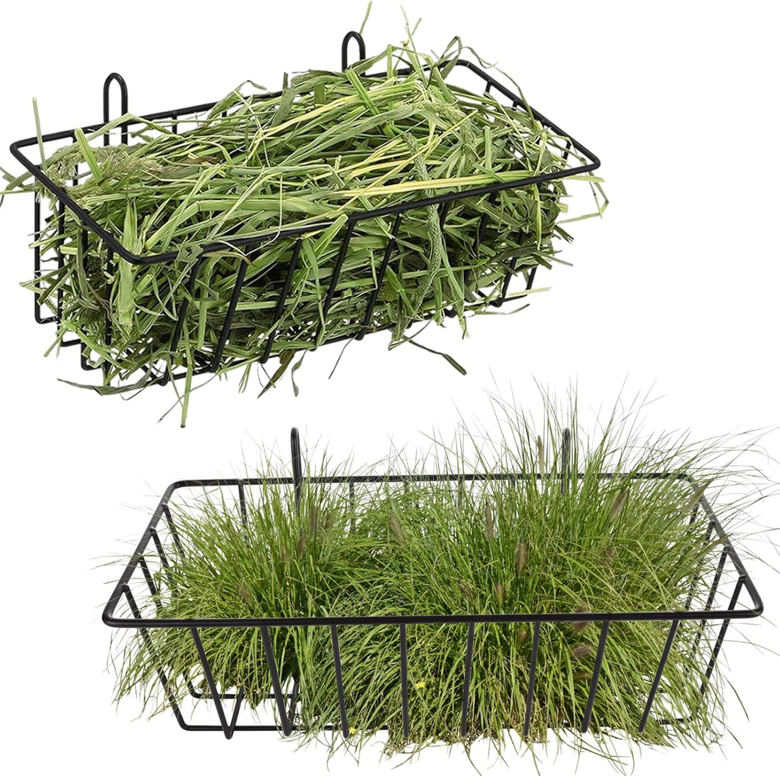 6 Pack Hay Feeder Rabbit with Hooks Heavy Duty, 9x4x3 Inch
