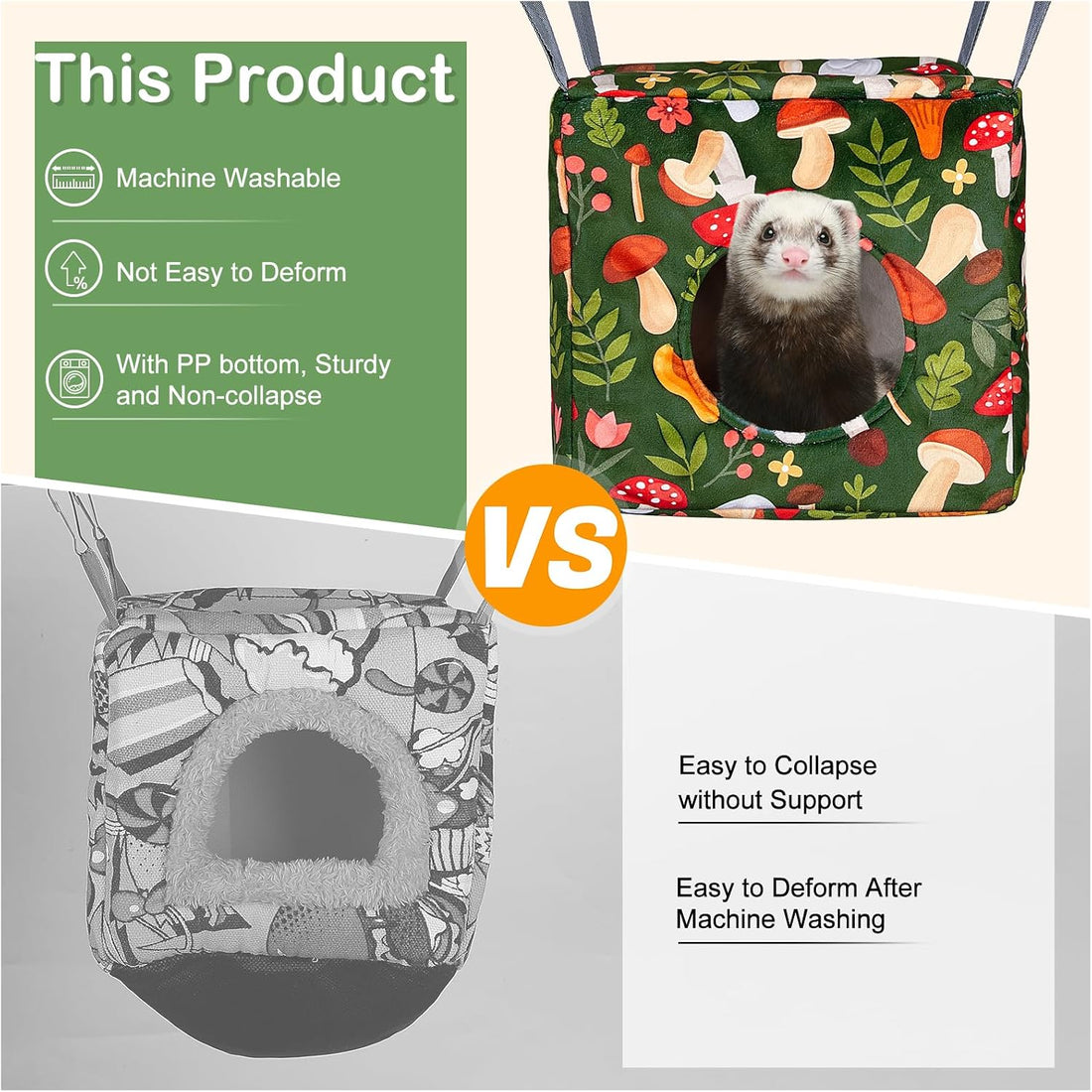 Glittme 4 Pack Cozy Ferret Hammock