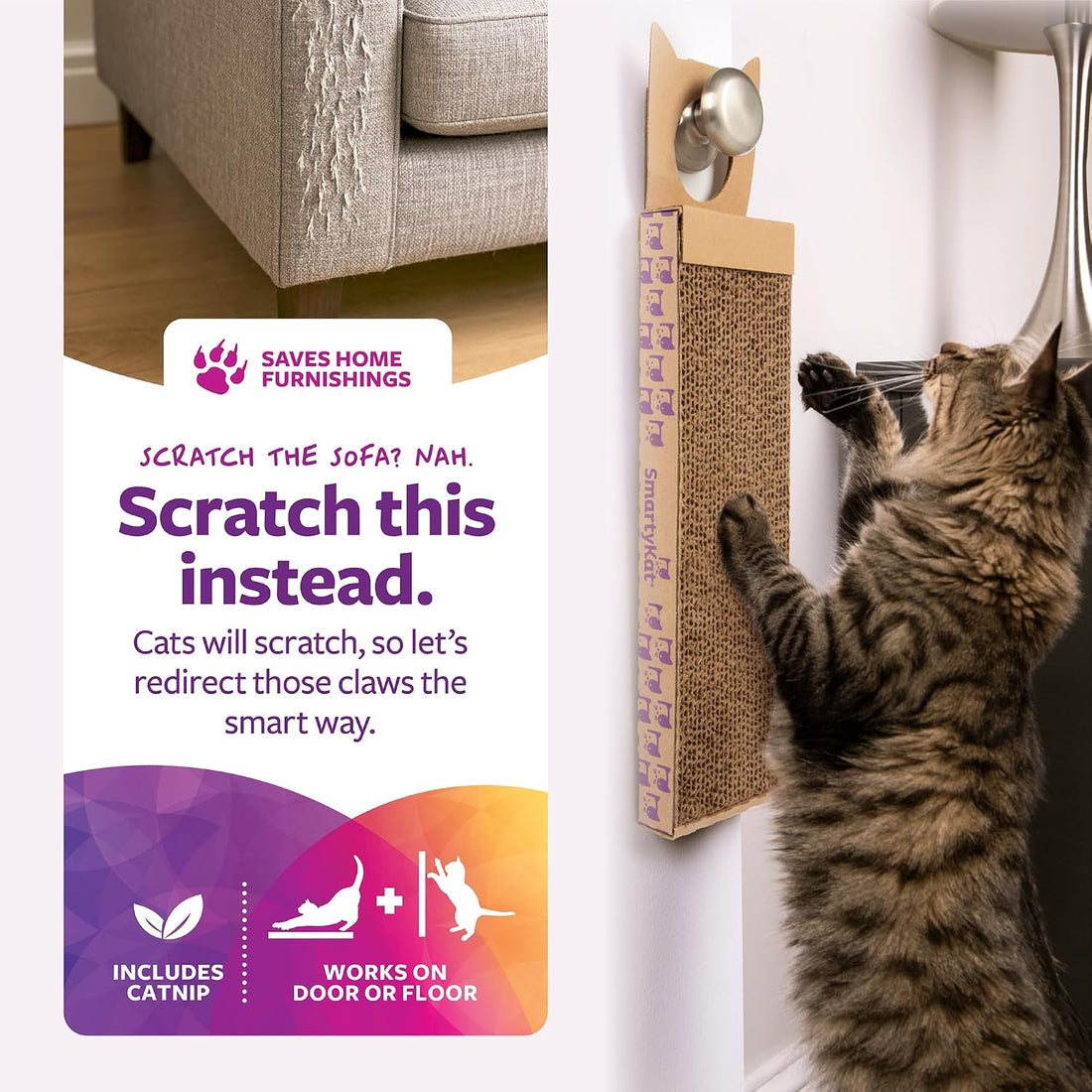 SmartyKat Scratch Up Corrugated Hanging Cat Scratcher