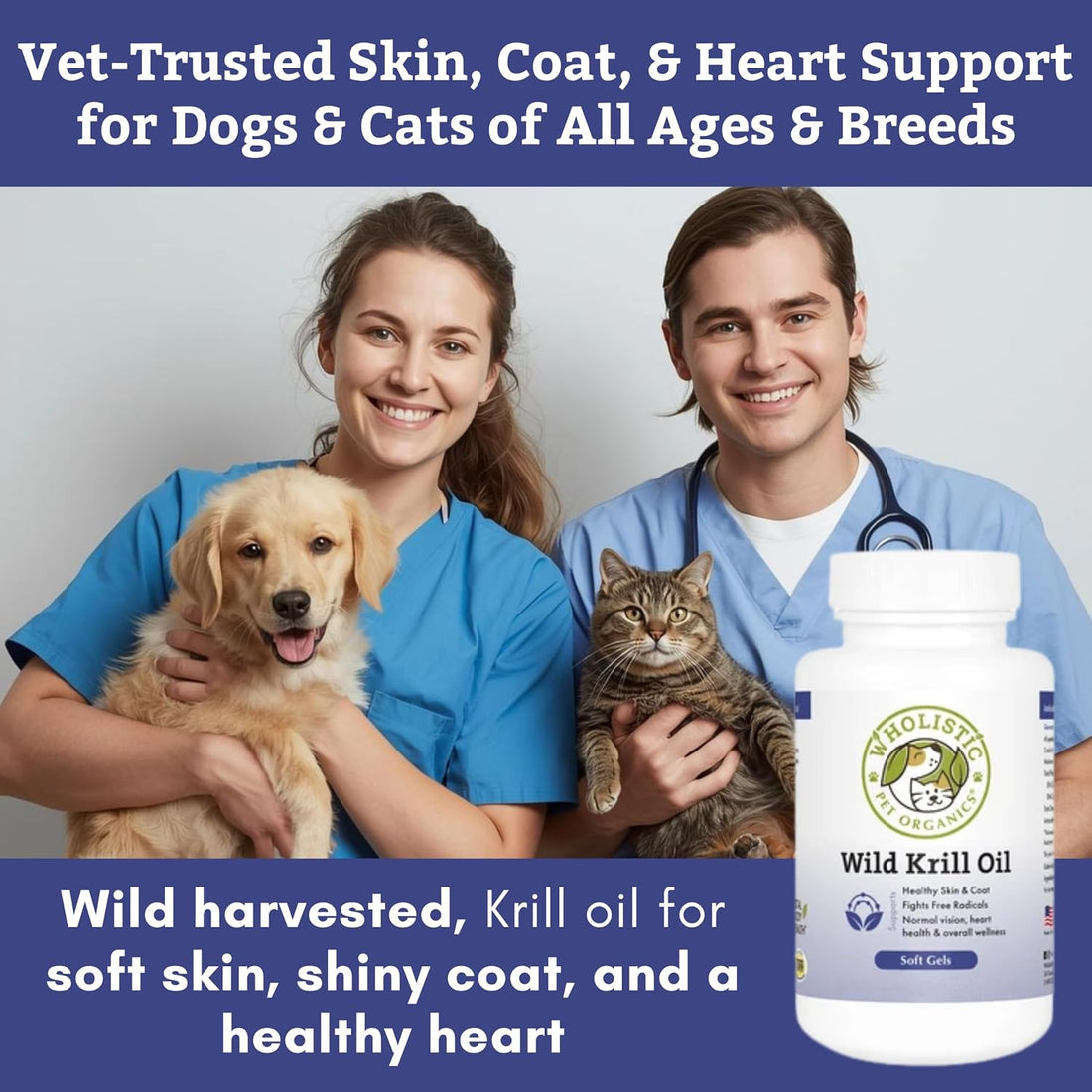Wholistic Pet Organics Krill Oil for Dogs and Cats