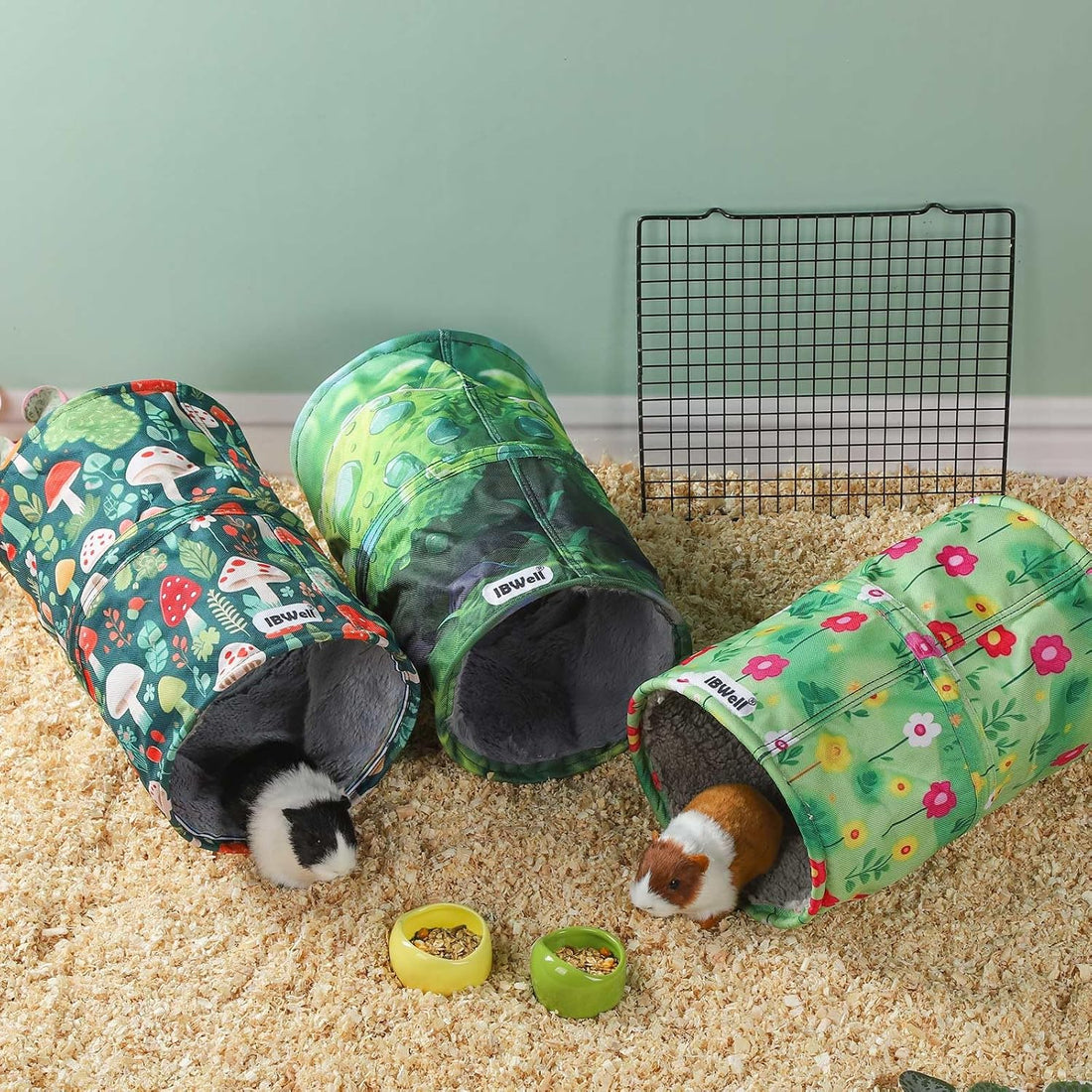 IBWell Cute Forest Guinea Pig Hideout Tunnel & Tube for Guinea Pigs