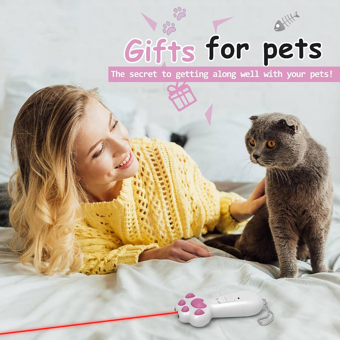 FYNIGO Interactive Cat Toys for Indoor Cats and Dogs,7 in 1 USB