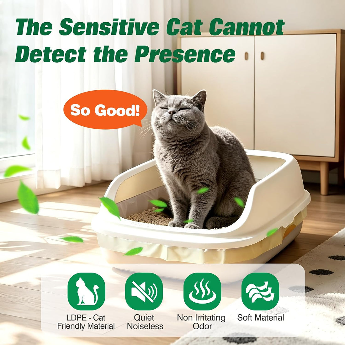 ADDPETS Sifting Litter Box Liners 14 Count,Precision Holes,Quick Clean