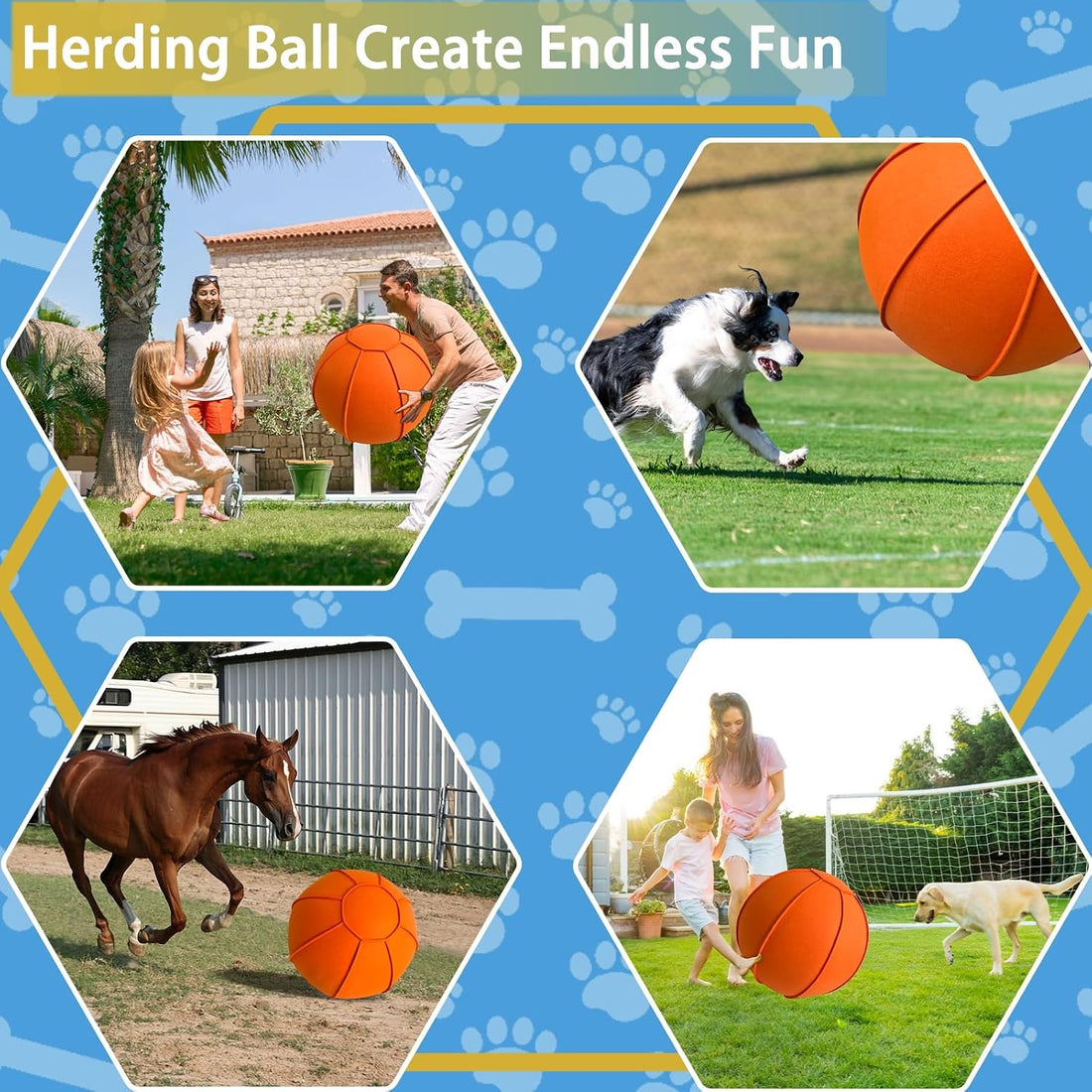 Herding Ball for Dogs, 25" Horse Ball with Cover