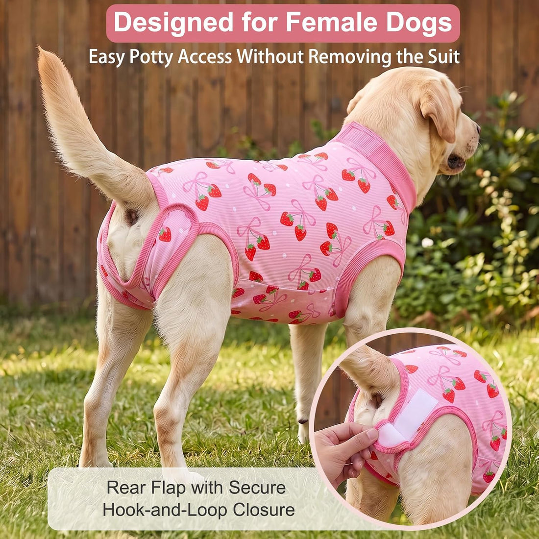 Glittme 2-Pack Ribbed Dog Surgery Recovery Suits for Female Dogs