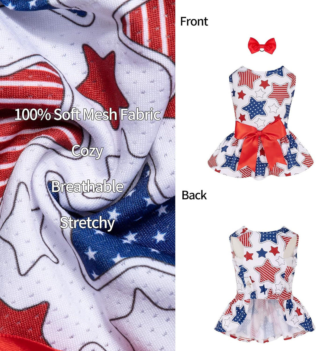 CuteBone Dog Mesh Dress Puppy Sundress Pet Outfit Summer Fashion
