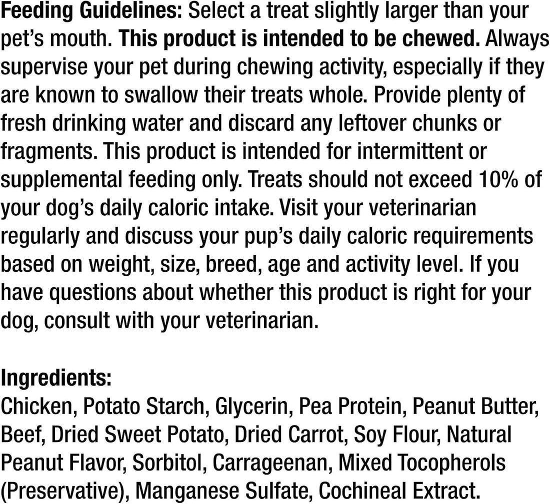 SmartBones Triple Flavor Ribs Rawhide-Free Dog Treats, 10 Count