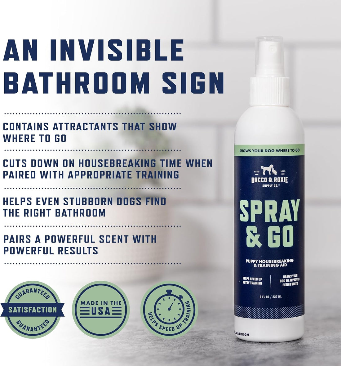 Rocco & Roxie Go Here Potty Training Attractant Spray for Dogs, 8oz